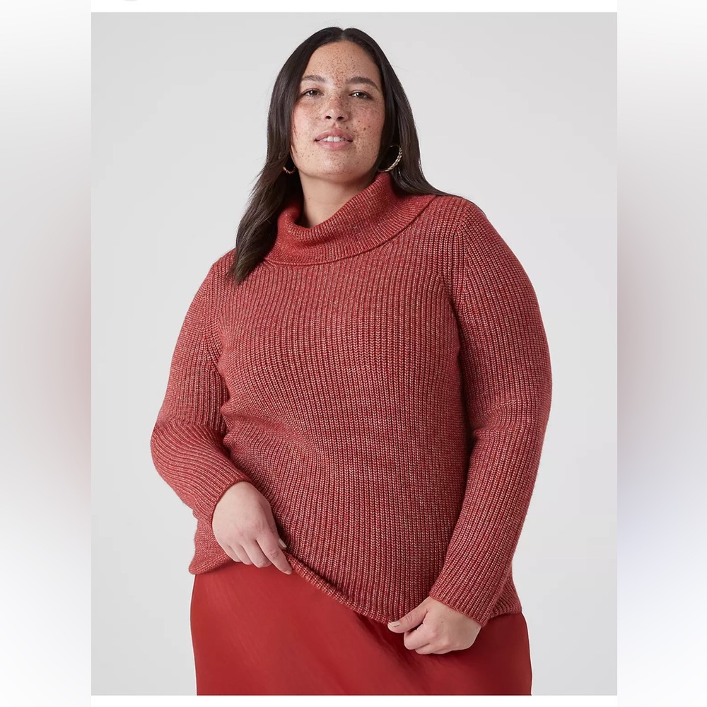 Lane Bryant Cowlneck Rib Sweater Size 18/20